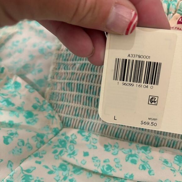 Levi’s The Statement Puff Sleeve Square Neck Cropped Blouse - Picture 8 of 9